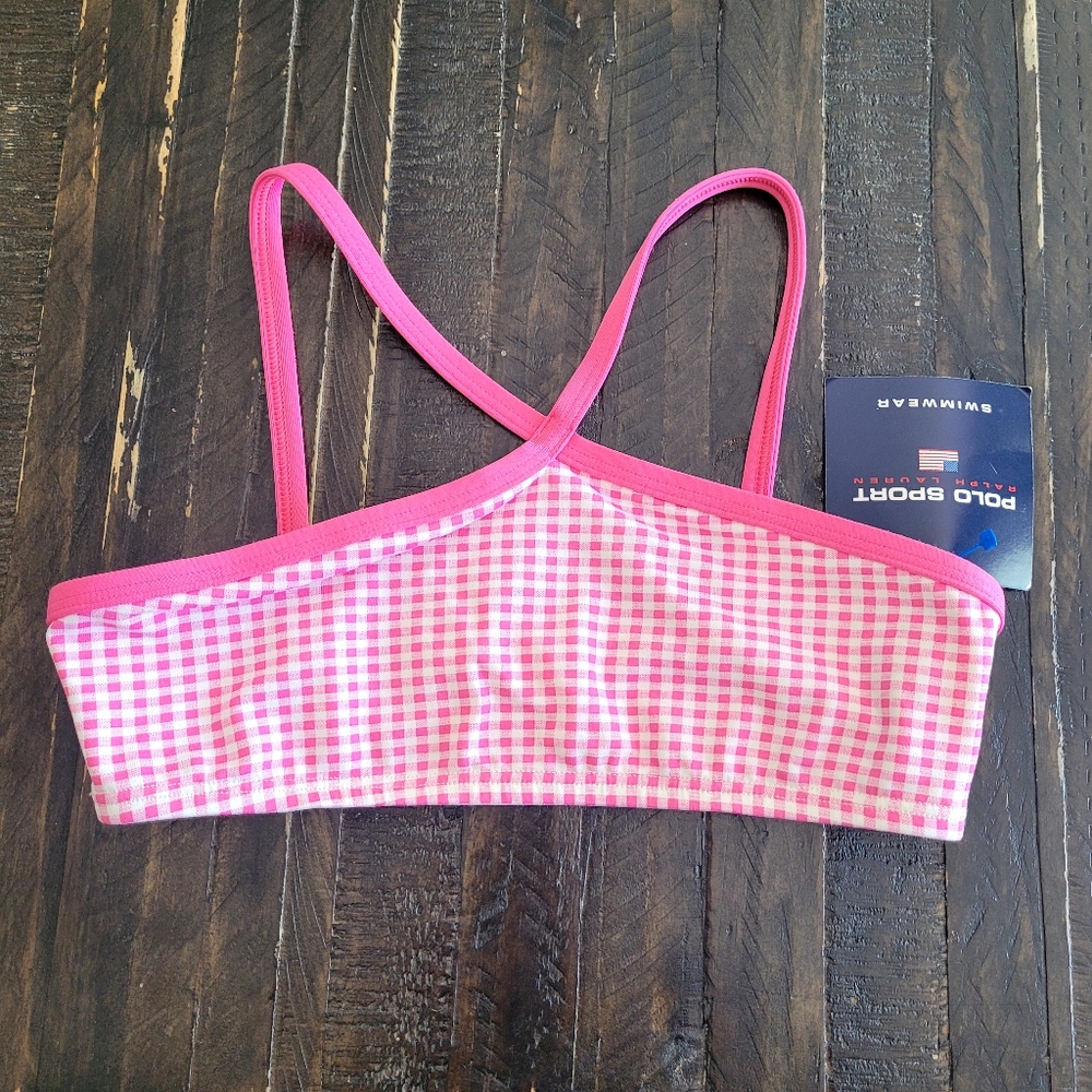 NEW Polo Sport Swimsuit Top Vintage Ralph Lauren Girls Size 10